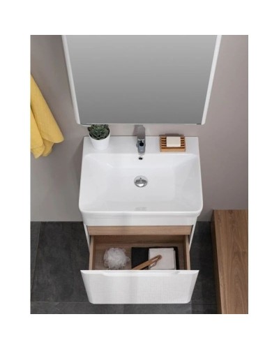 Тумба белый глянец 59 см Aquanet София 00196956