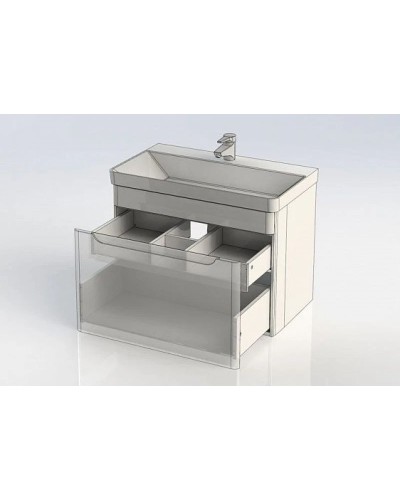 Тумба белый глянец 78,5 см Aquanet София 00199869