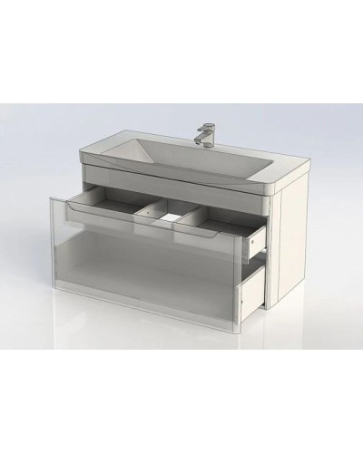 Тумба белый глянец 103,7 см Aquanet София 00199870