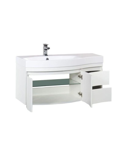 Тумба белый глянец 115 см L Aquanet Опера 00169613