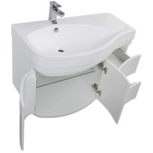 Тумба белый глянец 95 см L Aquanet Сопрано 00169631