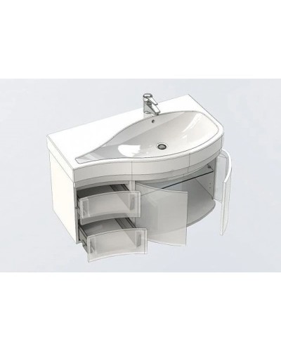 Тумба белый глянец 95 см R Aquanet Сопрано 00169633