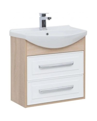 Тумба белый глянец/дуб сонома 62,2 см Aquanet Остин 00200910