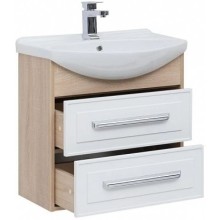 Тумба белый глянец/дуб сонома 62,2 см Aquanet Остин 00200910