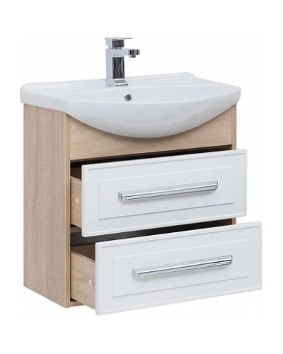 Тумба белый глянец/дуб сонома 62,2 см Aquanet Остин 00200910