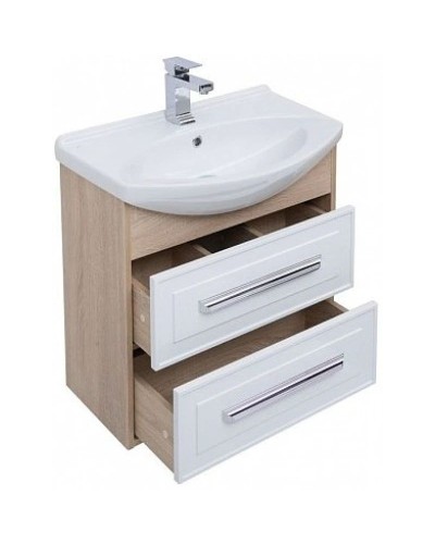 Тумба белый глянец/дуб сонома 62,2 см Aquanet Остин 00200910