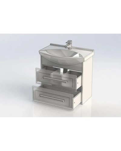 Тумба белый глянец/дуб сонома 62,2 см Aquanet Остин 00200910