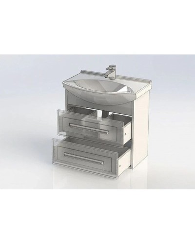 Тумба белый глянец/дуб кантербери 62,2 см Aquanet Остин 00201722