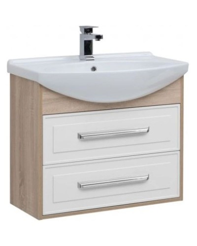 Тумба белый глянец/дуб сонома 72,5 см Aquanet Остин 00200909