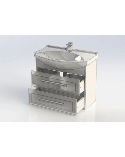 Тумба белый глянец/дуб сонома 72,5 см Aquanet Остин 00200909