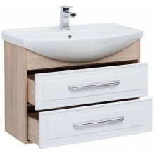 Тумба белый глянец/дуб сонома 82,5 см Aquanet Остин 00201724