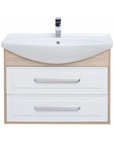 Тумба белый глянец/дуб сонома 82,5 см Aquanet Остин 00201724