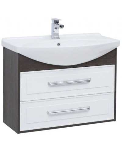 Тумба белый глянец/дуб кантербери 82,5 см Aquanet Остин 00200908