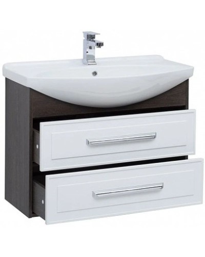 Тумба белый глянец/дуб кантербери 82,5 см Aquanet Остин 00200908