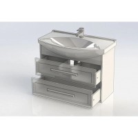 Тумба белый глянец/дуб кантербери 82,5 см Aquanet Остин 00200908