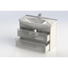 Тумба белый глянец/дуб кантербери 82,5 см Aquanet Остин 00200908