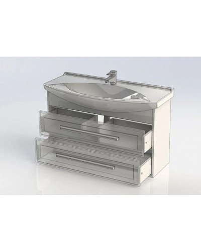 Тумба белый глянец 100,5 см Aquanet Остин 00203919