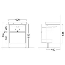 Тумба белый глянец 57,5 см Kerama Marazzi Buongiorno BGN.60.2\WHT.UK