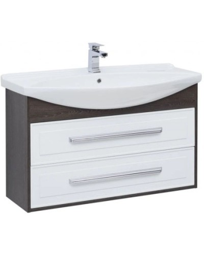 Тумба белый глянец/дуб кантербери 100,5 см Aquanet Остин 00201731