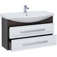 Тумба белый глянец/дуб кантербери 100,5 см Aquanet Остин 00201731