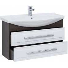 Тумба белый глянец/дуб кантербери 100,5 см Aquanet Остин 00201731