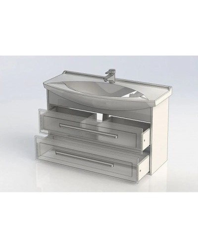 Тумба белый глянец/дуб кантербери 100,5 см Aquanet Остин 00201731