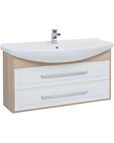 Тумба белый глянец/дуб сонома 116 см Aquanet Остин 00201734