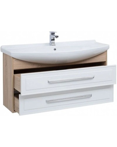 Тумба белый глянец/дуб сонома 116 см Aquanet Остин 00201734