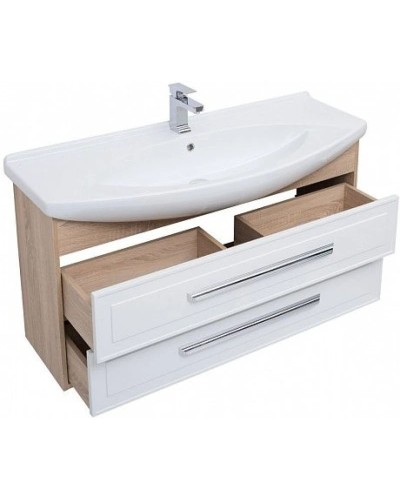 Тумба белый глянец/дуб сонома 116 см Aquanet Остин 00201734