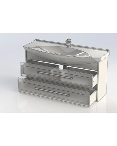 Тумба белый глянец/дуб сонома 116 см Aquanet Остин 00201734