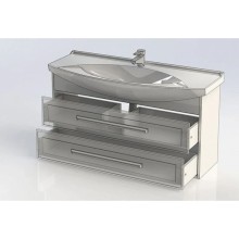 Тумба белый глянец/дуб кантербери 116 см Aquanet Остин 00201723