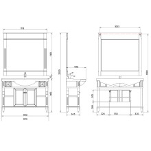 Тумба под раковину Migliore Kantri 120 26673 Бежевая