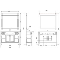 Тумба под раковину Migliore Kantri 120 26730 Белая матовая