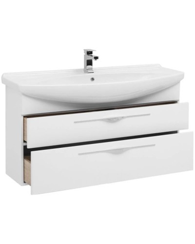 Тумба белый глянец 116 см Aquanet Ирвин 00203975