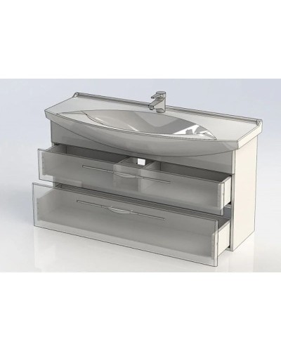 Тумба белый глянец 116 см Aquanet Ирвин 00203975