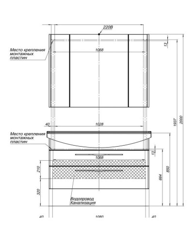 Тумба белый глянец 116 см Aquanet Ирвин 00203975