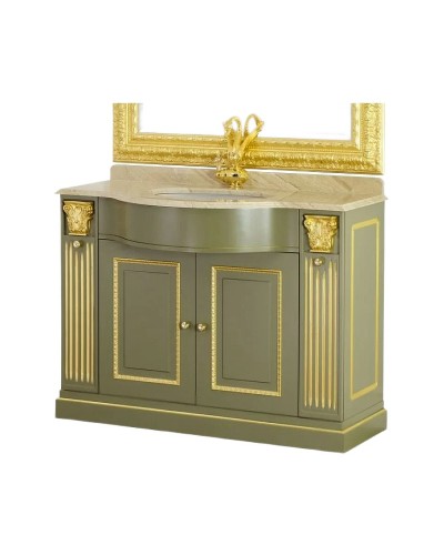 Тумба под раковину Migliore Ravenna 119 L 27065 Оливковый Золото без столешницы