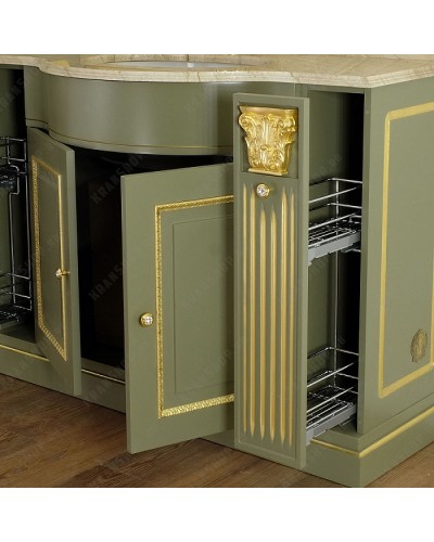 Тумба под раковину Migliore Ravenna 119 L 27065 Оливковый Золото без столешницы