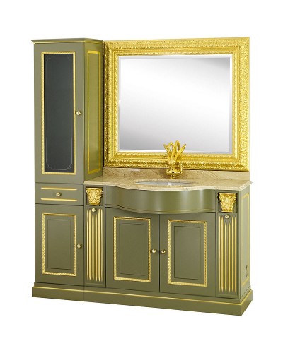 Тумба под раковину Migliore Ravenna 119 L 27065 Оливковый Золото без столешницы