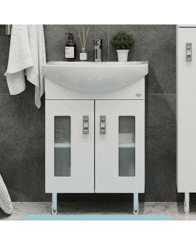 Тумба под раковину Onika Кристалл 55.18 105555 Белая