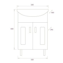 Тумба под раковину Onika Кристалл 55.18 105555 Белая