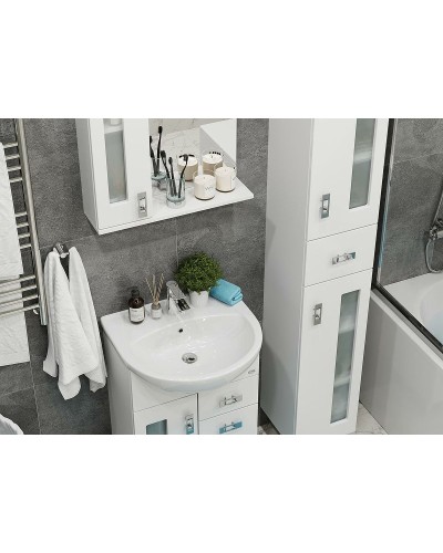 Тумба под раковину Onika Кристалл 55.182 105551 Белая