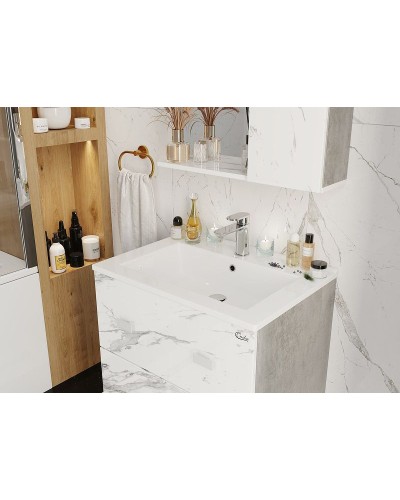 Тумба под раковину Onika Марбл 65.13 106548 подвесная Мрамор Камень бетонный