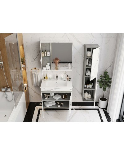 Тумба под раковину Onika Марбл 75.02 107517 подвесная Мрамор Камень бетонный