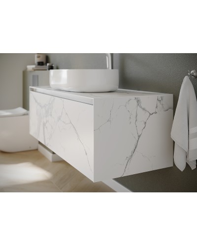 Тумба под раковину Sancos Stone 120 ST120SV подвесная Statuario White