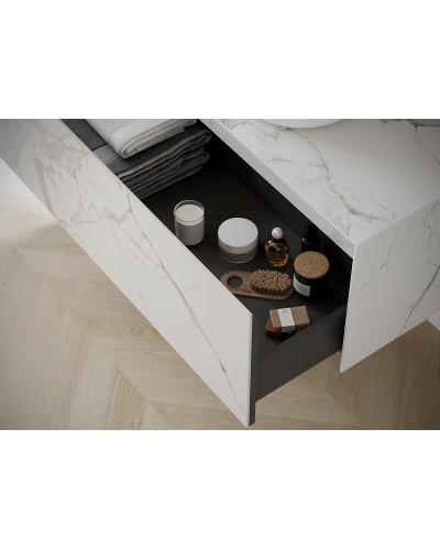 Тумба под раковину Sancos Stone 120 ST120SV подвесная Statuario White