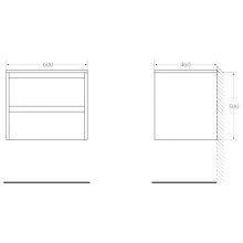 Тумба Pietra Bianca 60 см BelBagno Kraft KRAFT-600-2C-SO-PB