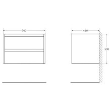 Тумба Pietra Bianca 70 см BelBagno Kraft KRAFT-700-2C-SO-PB