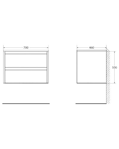 Тумба Pietra Bianca 70 см BelBagno Kraft KRAFT-700-2C-SO-PB