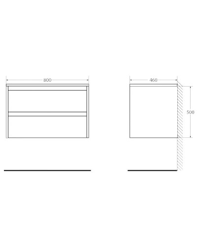 Тумба Pietra Bianca 80 см BelBagno Kraft KRAFT-800-2C-SO-PB